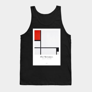 Composition No. I with red and black - version with text Tank Top